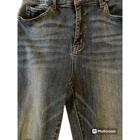 Risen Jeans Women High Rise Distressed Skinny Style #XRDP1209 Washed Denim 1XL - Picture 9 of 9